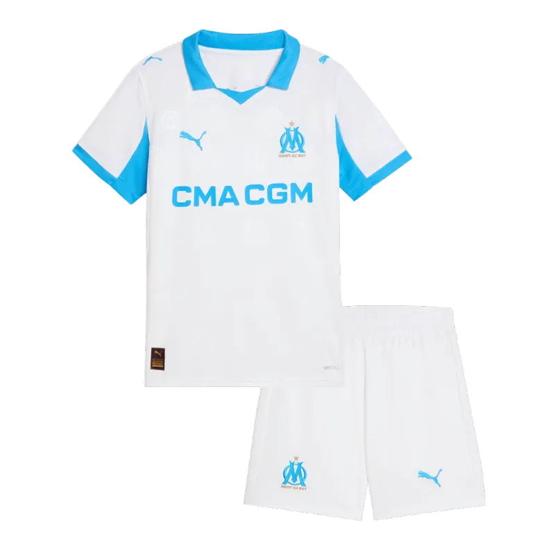 Marseille Home Kids Soccer Jerseys Kit 2025/26