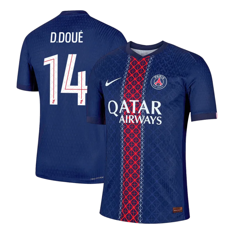 D.DOUÉ #14 PSG Home Authentic Soccer Jersey 2025/26
