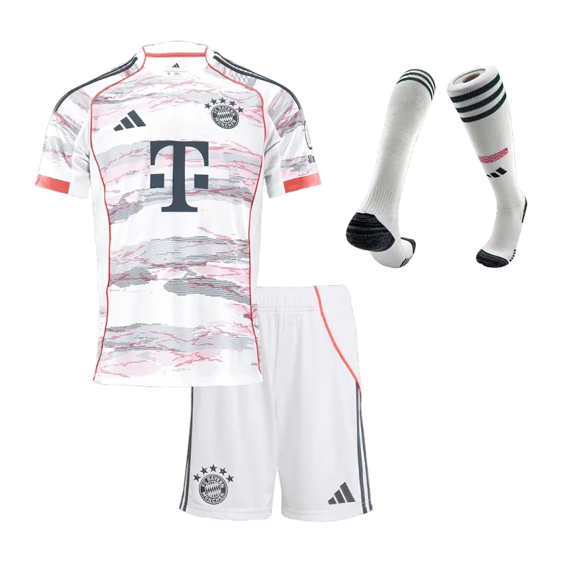 Bayern Munich Away Kids Soccer Jerseys Full Kit 2025/26