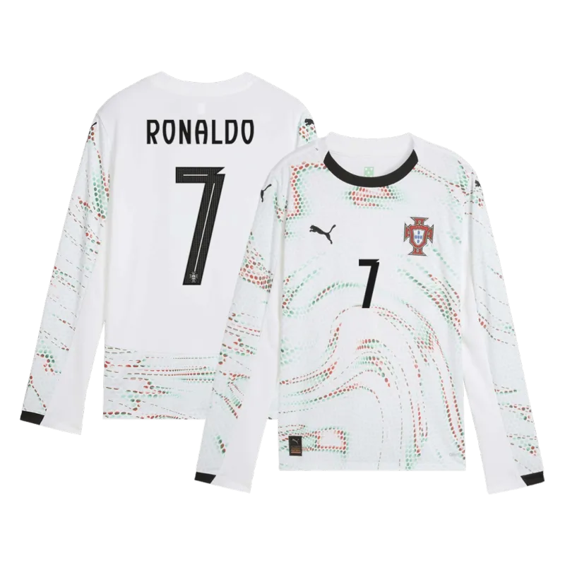 RONALDO #7 Portugal Away Long Sleeve Soccer Jersey 2025