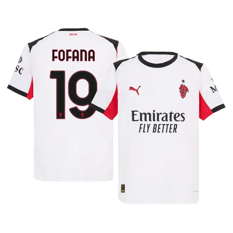 FOFANA #19 AC Milan Away Authentic Soccer Jersey 2025/26