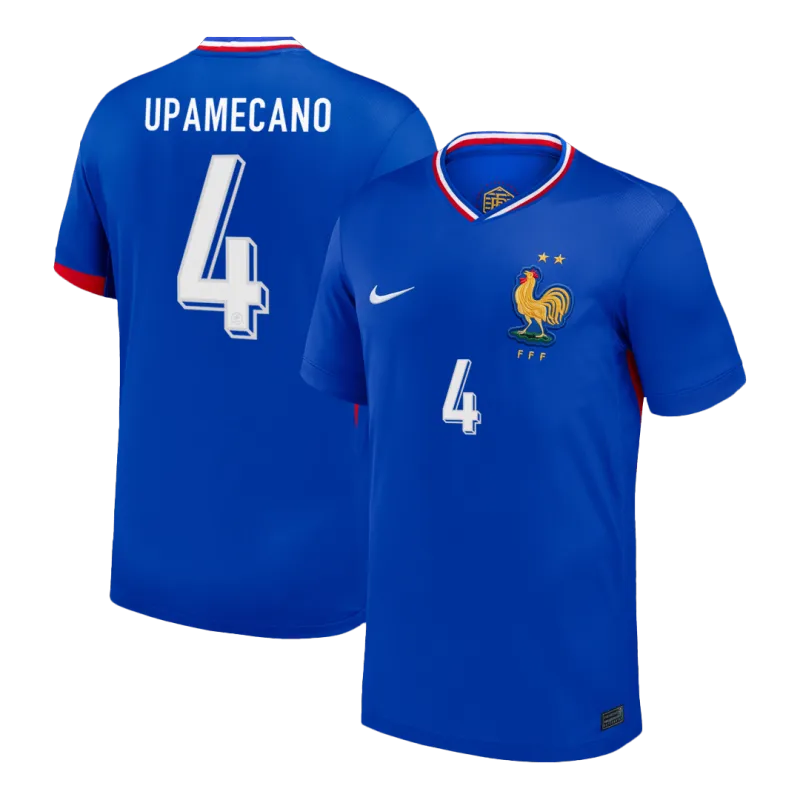UPAMECANO #4 France Home Soccer Jersey 2024