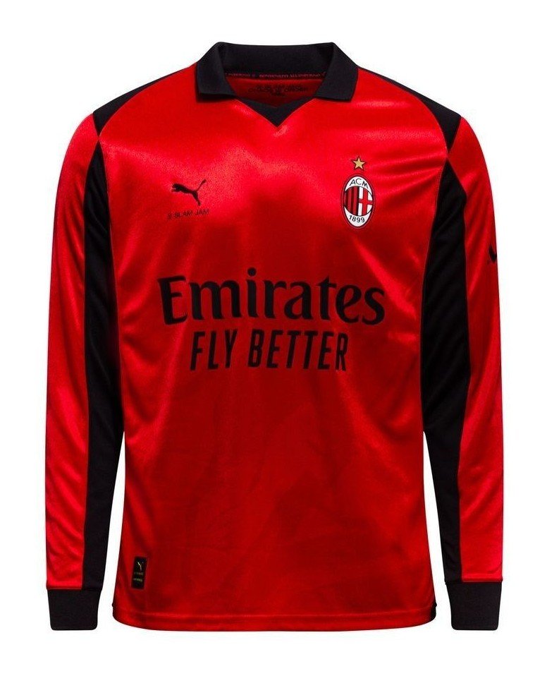 AC Milan Fourth Away - Silver Version  Long Sleeve Soccer Jersey 2025/26