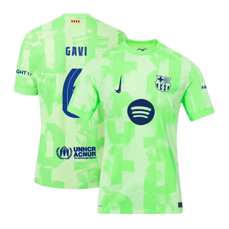 GAVI #6 Barcelona Third Away Authentic Soccer Jersey 2024/25- UCL（Spotify Logo Without Text）