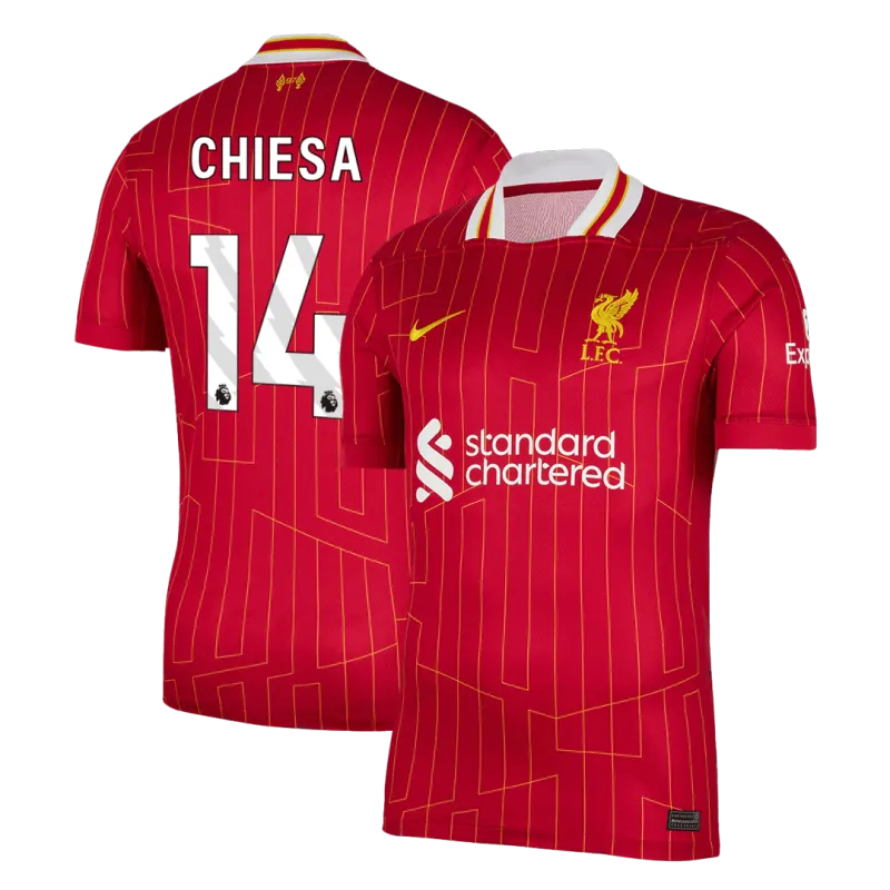 CHIESA #14 Liverpool Home Soccer Jersey 2024/25