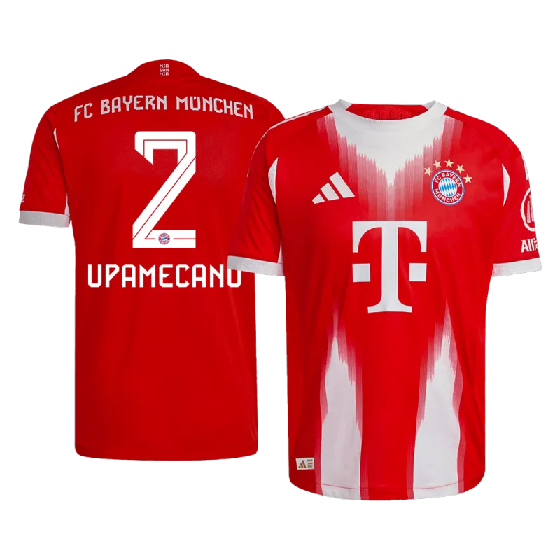 UPAMECANO #2 Bayern Munich Home Authentic Soccer Jersey 2025/26