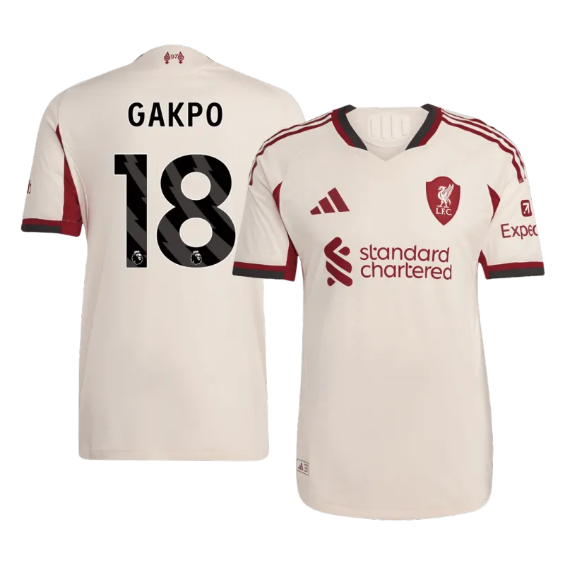 GAKPO #18 Liverpool Away Authentic Soccer Jersey 2025/26