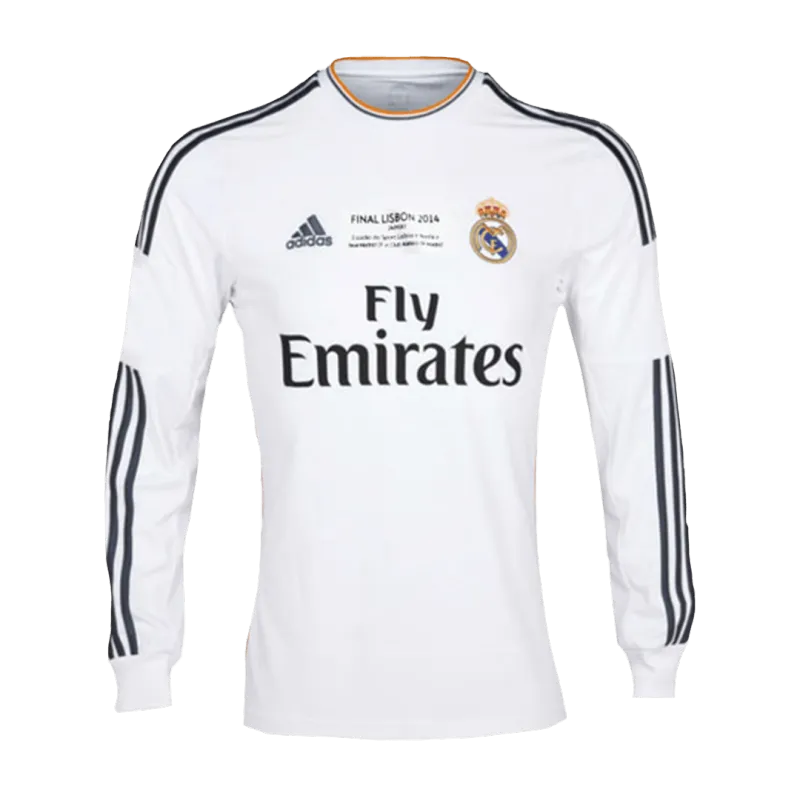 Vintage Soccer Jersey Real Madrid Home Long Sleeve 2013/14 – UCL Final