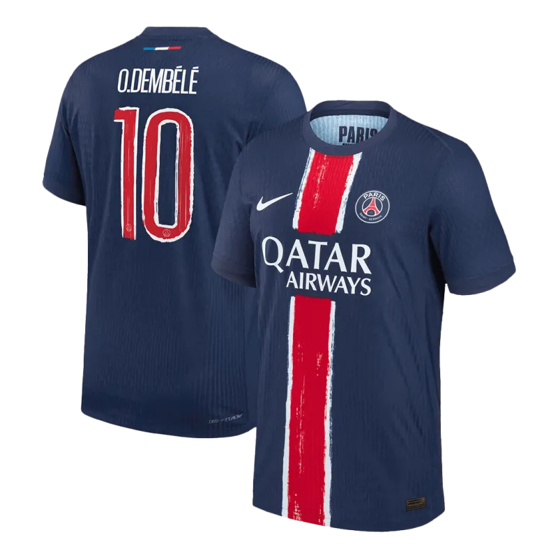O.DEMBÉLÉ #10 PSG Home Authentic Soccer Jersey 2024/25 – UCL