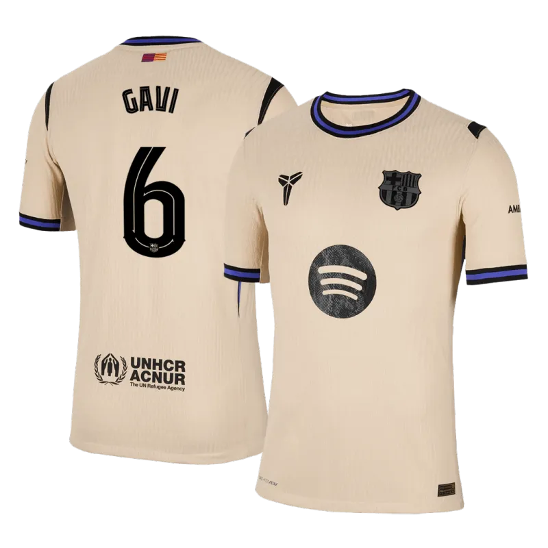 GAVI #6 Barcelona Away Authentic Soccer Jersey 2025/26 – UCL