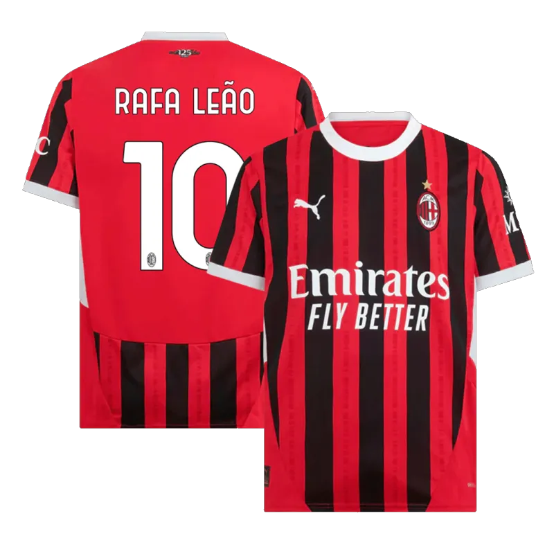 RAFA LEÃO #10 AC Milan Home Soccer Jersey 2024/25