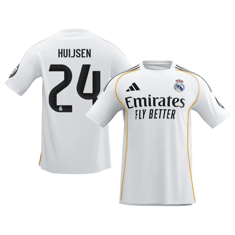 HUIJSEN #24 Real Madrid Home Soccer Jersey 2025/26
