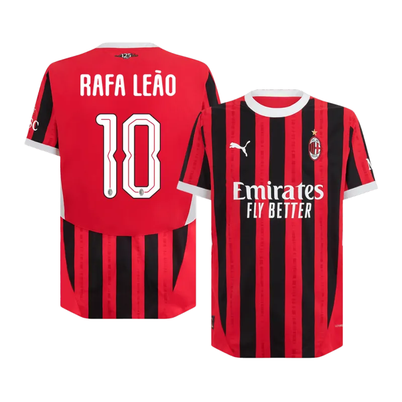 RAFA LEÃO #10 AC Milan Home Authentic Soccer Jersey 2024/25 – UCL