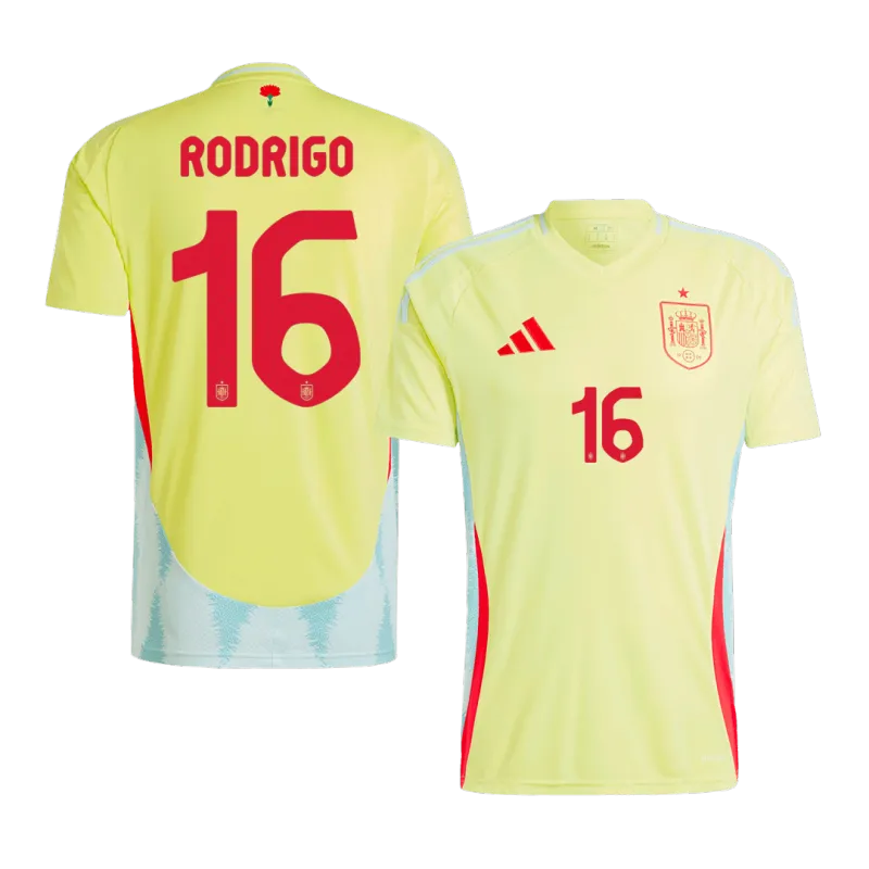 RODRIGO #16 Spain Away Soccer Jersey EURO 2024