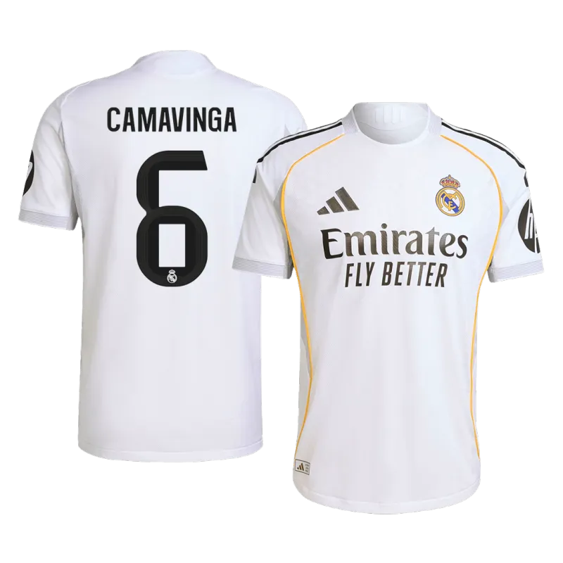 CAMAVINGA #6 Real Madrid Home Authentic Soccer Jersey 2025/26