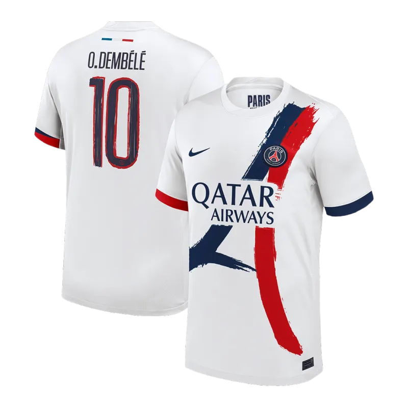 O.DEMBÉLÉ #10 PSG Away Soccer Jersey 2024/25 – UCL