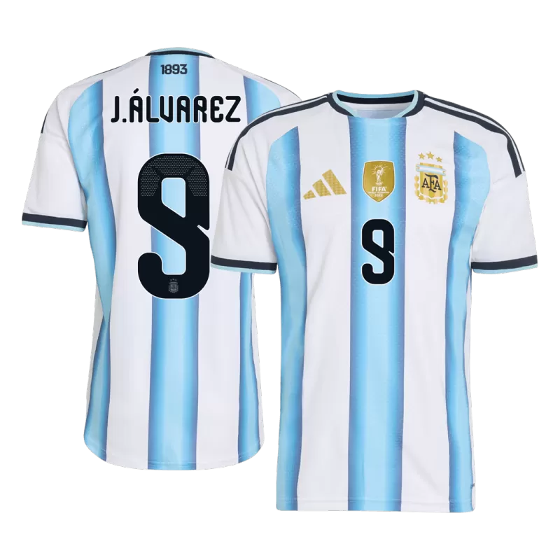 J.ÁLVAREZ #9 Argentina Home Player Version Jersey World Cup 2026