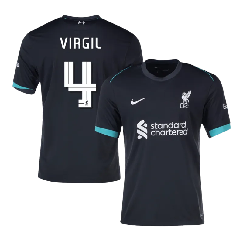 VIRGIL #4 Liverpool Away Soccer Jersey 2024/25 – UCL