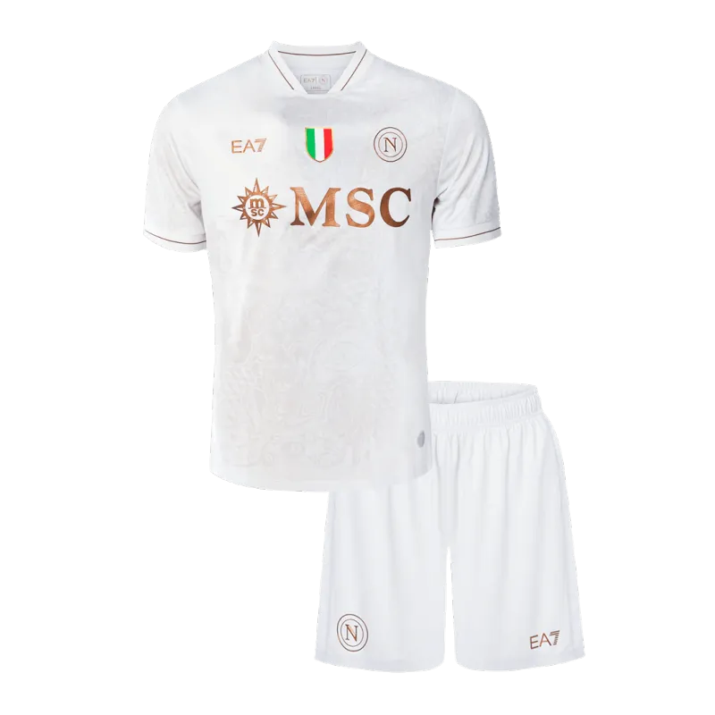 Napoli Away Kids Soccer Jerseys Kit 2025/26