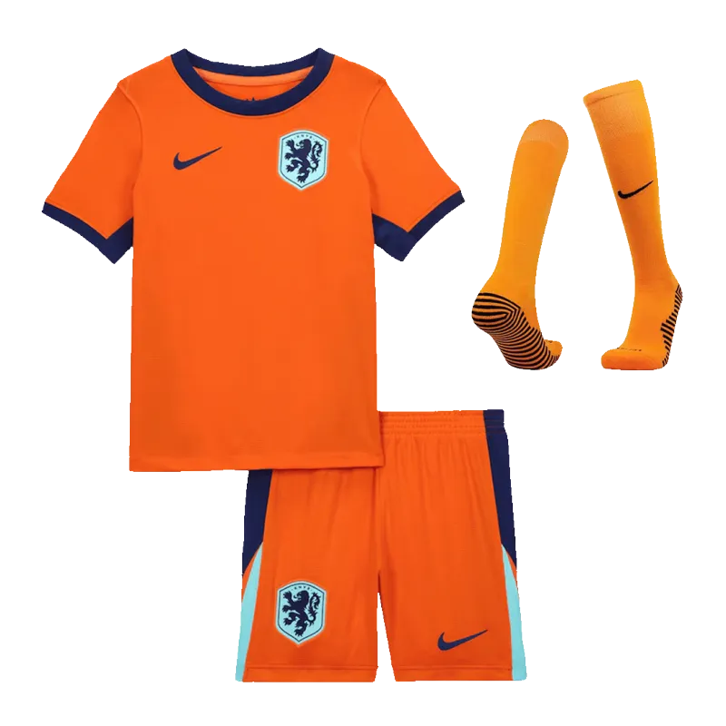 Netherlands Home Kids Soccer Jerseys Full Kit EURO 2024