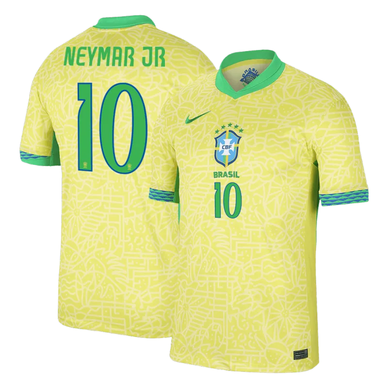 NEYMAR JR #10 Brazil Home Soccer Jersey 2024