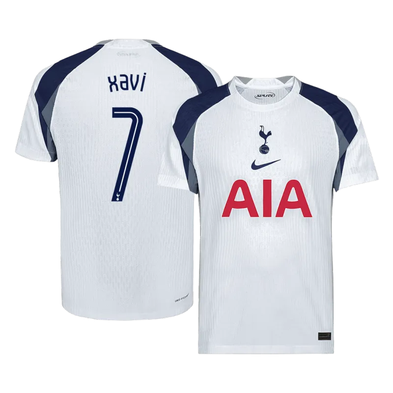 XAVI #7 Tottenham Hotspur Home Authentic Soccer Jersey 2025/26 – UCL