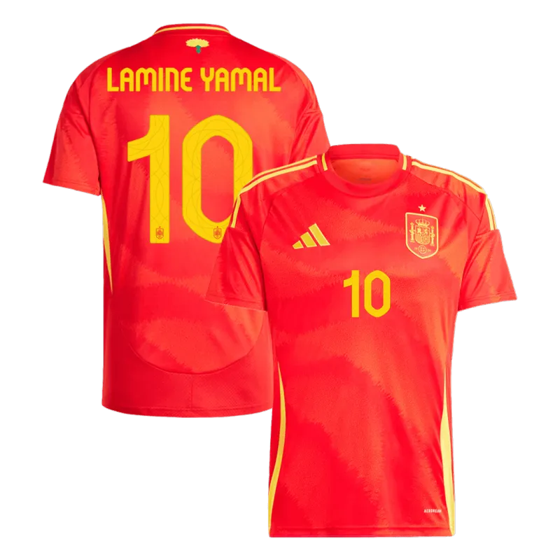 LAMINE YAMAL #10 Spain Home Soccer Jersey EURO 2024