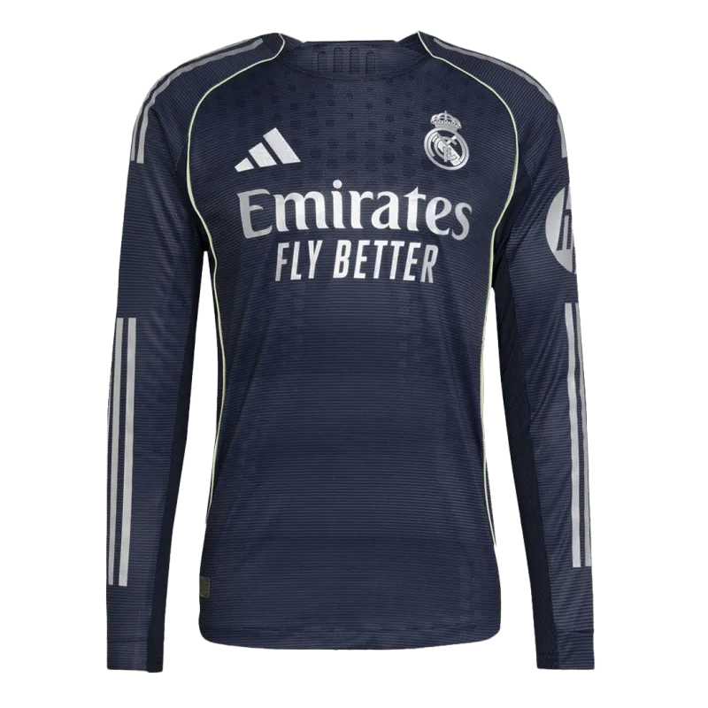 Player Version Real Madrid Away Long Sleeve Soccer Jersey 2025/26