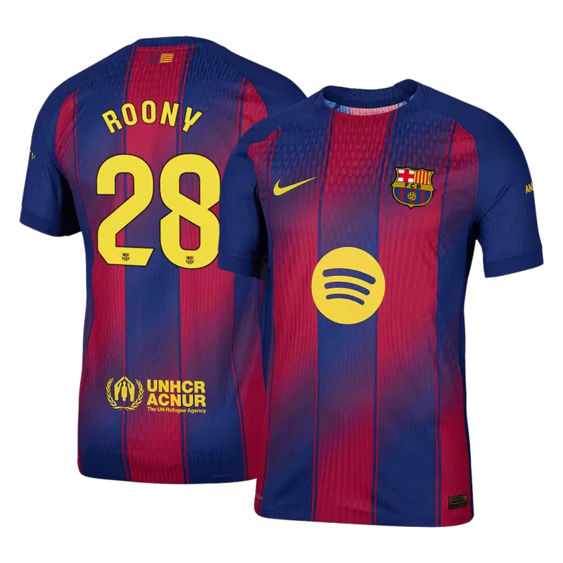 ROONY #28 Barcelona Home Player Version Jersey 2025/26