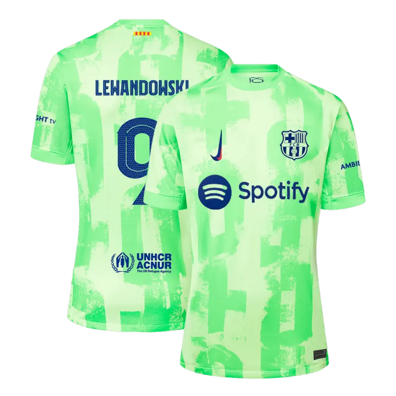 LEWANDOWSKI #9 Barcelona Third Away Soccer Jersey 2024/25 – UCL