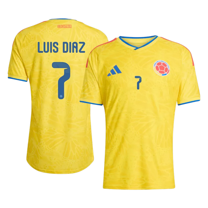 LUIS DíAZ #7 Colombia Home Player Version Jersey World Cup 2026