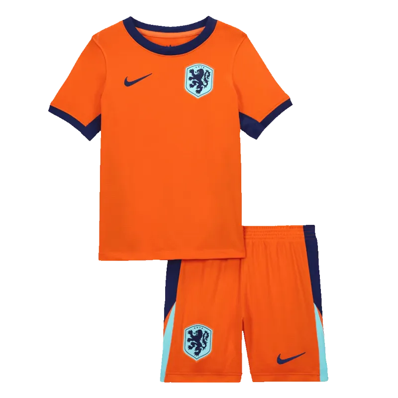 Netherlands Home Kids Soccer Jerseys Kit EURO 2024