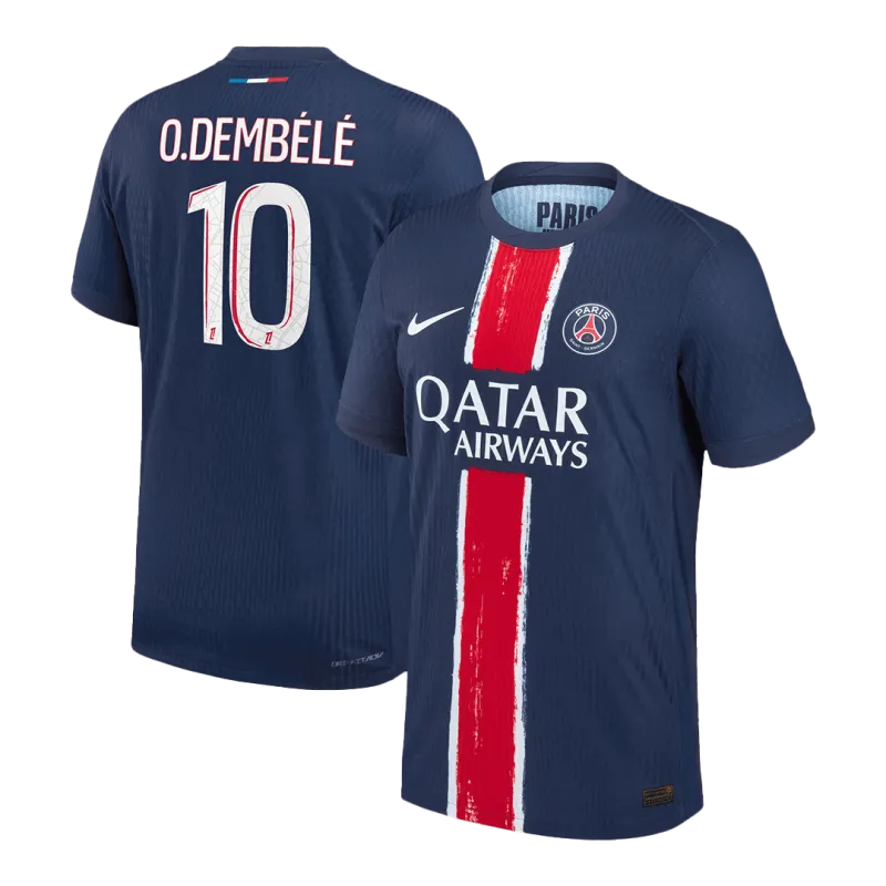 O.DEMBÉLÉ #10 PSG Home Authentic Soccer Jersey 2024/25