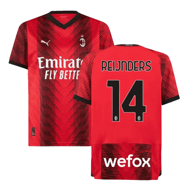 REIJNDERS #14 AC Milan Home Soccer Jersey 2023/24