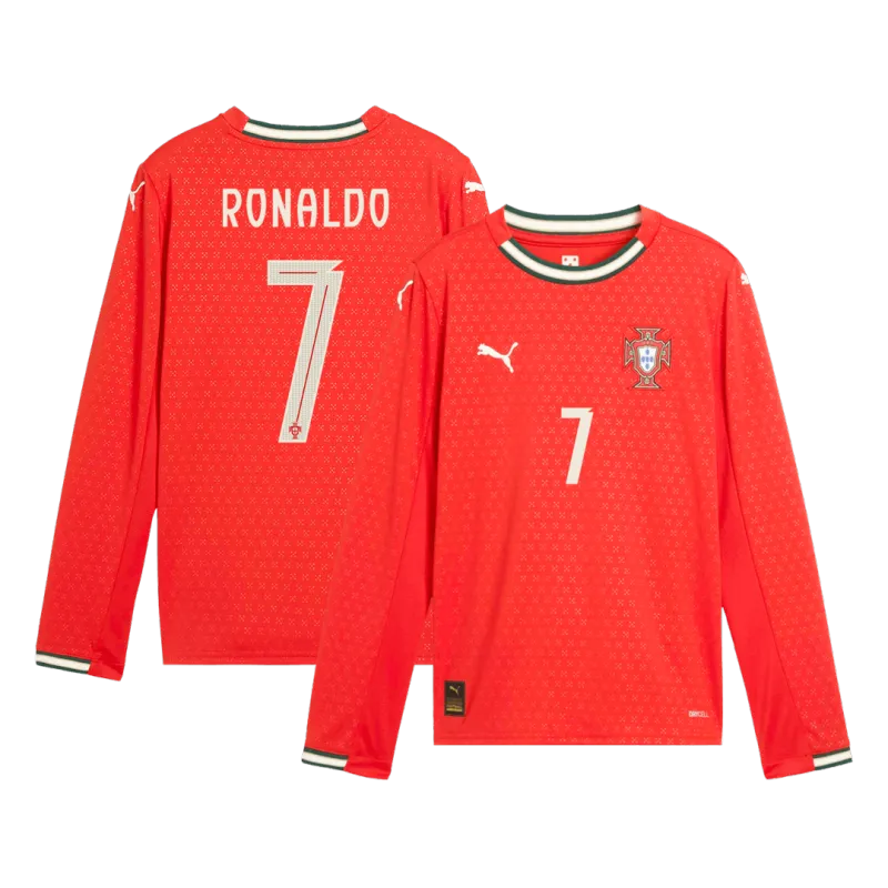 RONALDO #7 Portugal Home Long Sleeve Soccer Jersey 2025