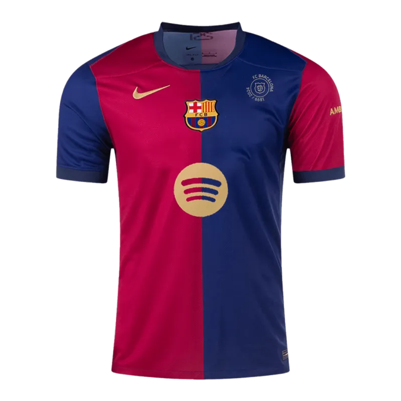 Barcelona Home Soccer Jersey 2024/25 – 125th Anniversary (Spotify Logo Without Text)