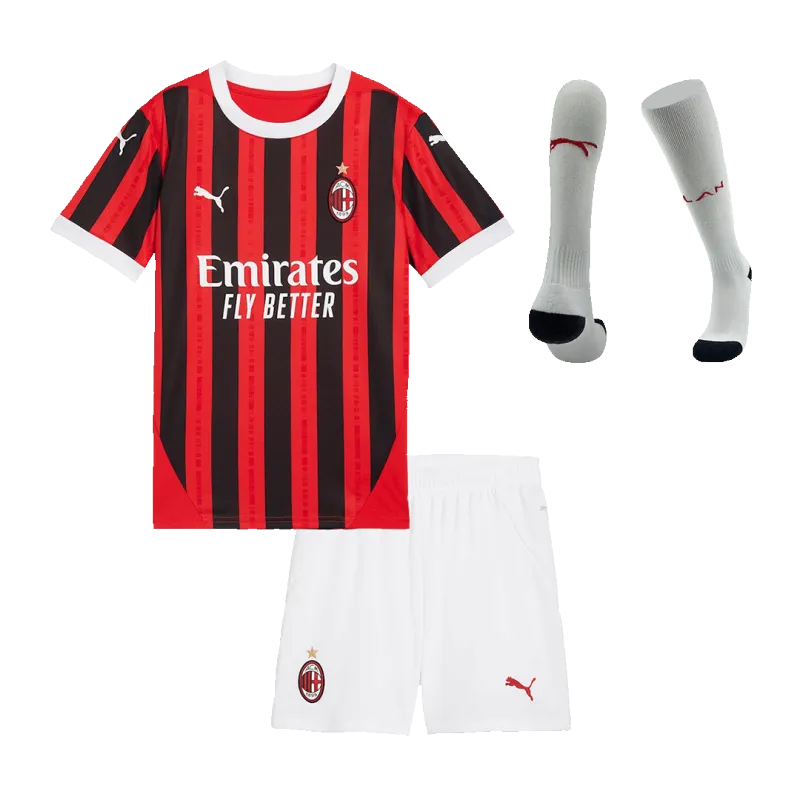 AC Milan Home Kids Soccer Jerseys Full Kit 2024/25