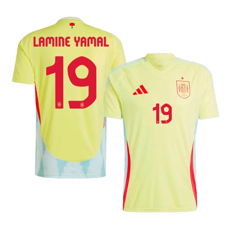 LAMINE YAMAL #19 Spain Away Soccer Jersey EURO 2024