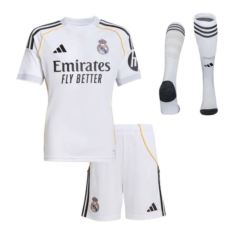 Real Madrid Home Kids Soccer Jerseys Full Kit 2025/26