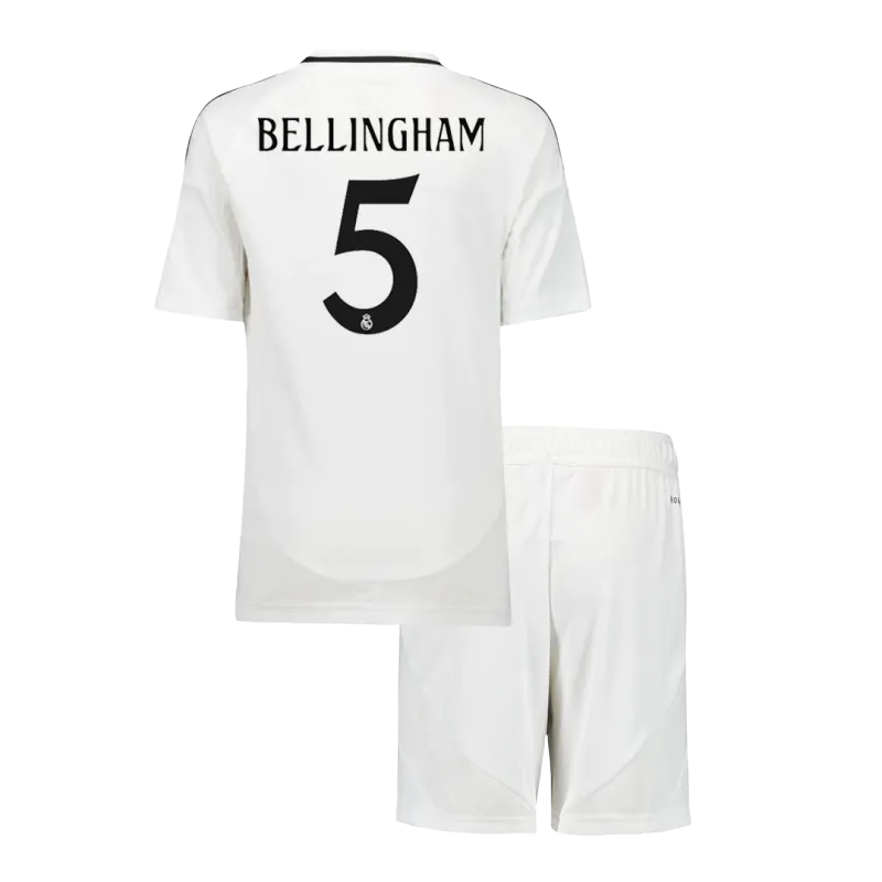 BELLINGHAM #5 Real Madrid Home Kids Soccer Jerseys Kit 2024/25