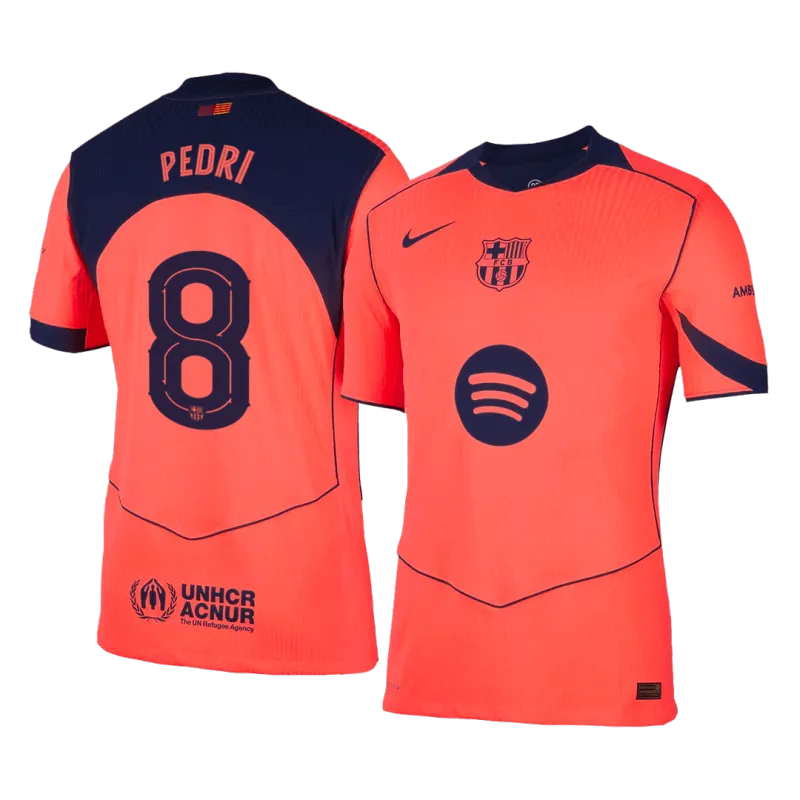 PEDRI #8 Barcelona Third Away Authentic Soccer Jersey 2025/26 – UCL
