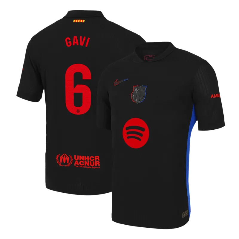 GAVI #6 Barcelona Away Authentic Soccer Jersey 2024/25 – Spotify Logo Without Text