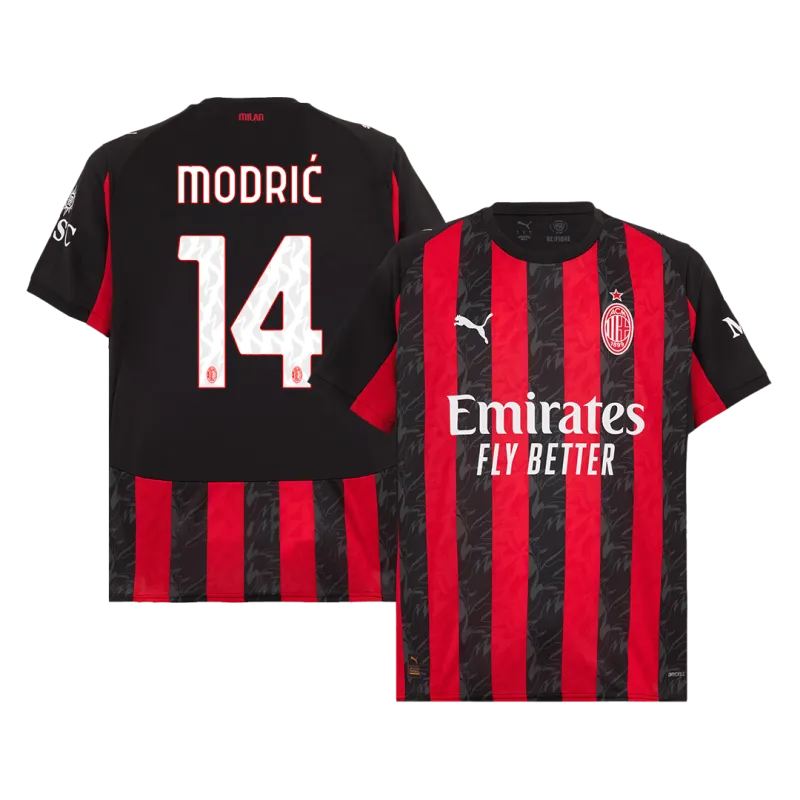 MODRIĆ #14 AC Milan Home Soccer Jersey 2025/26