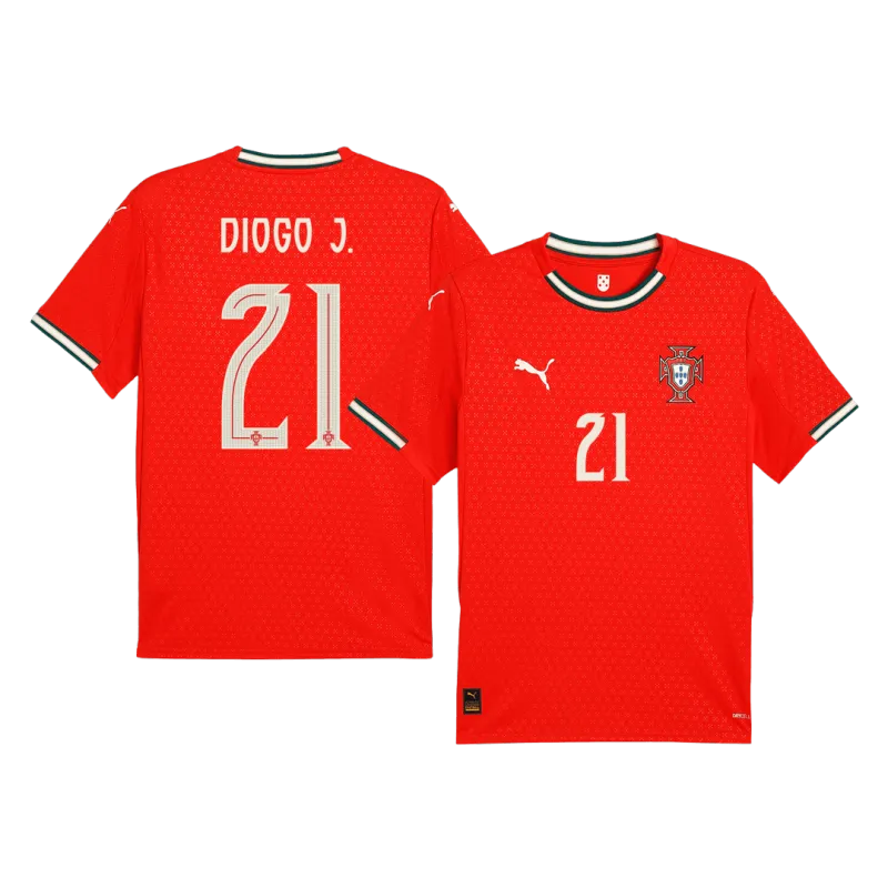 DIOGO J. #21 Portugal Home Soccer Jersey 2025