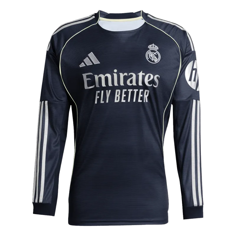 Real Madrid Away Long Sleeve Soccer Jersey 2025/26