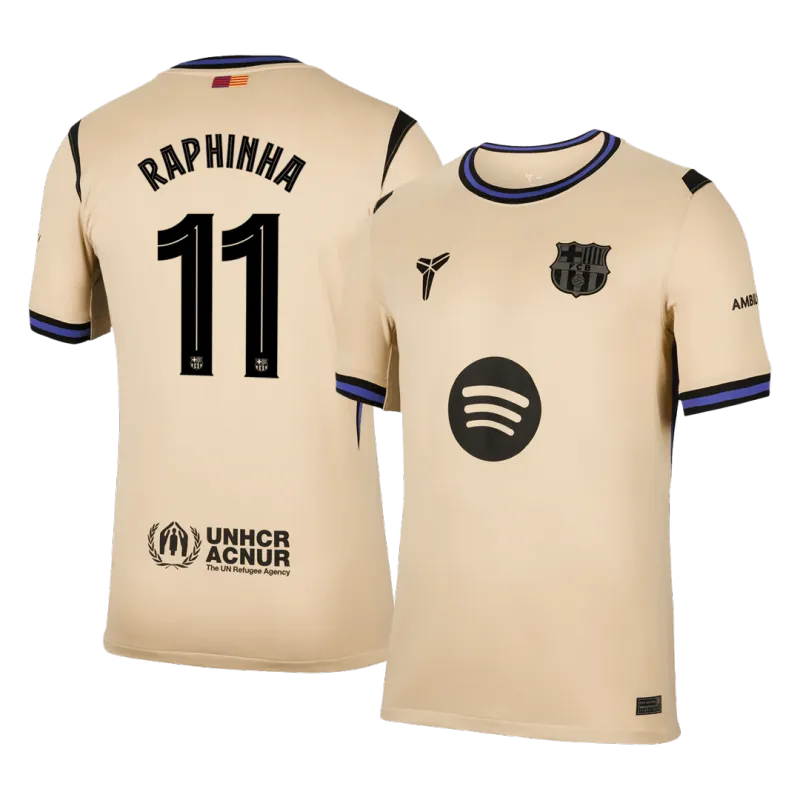 RAPHINHA #11 Barcelona Away Soccer Jersey 2025/26 -UCL